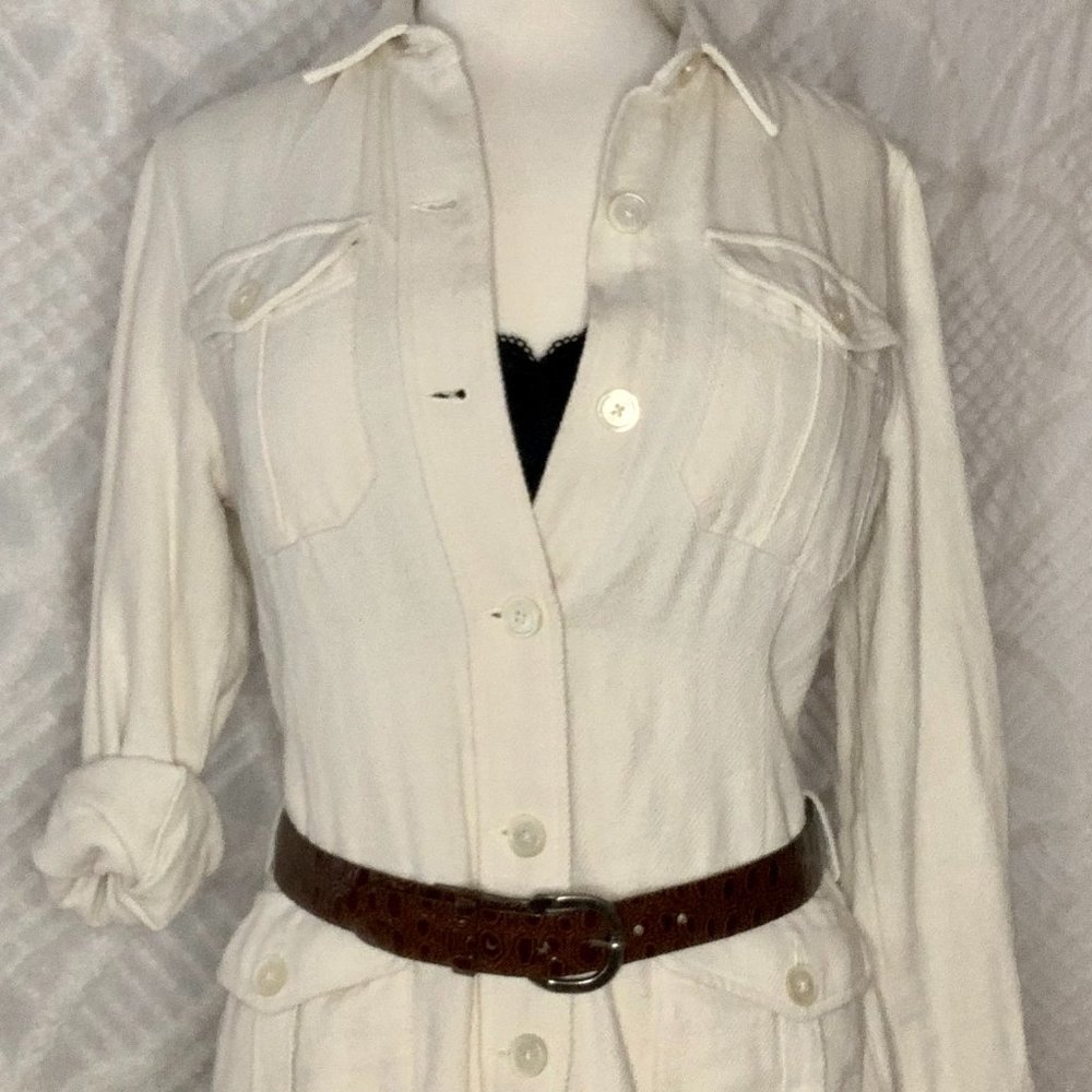 Chaps from Ralph Lauren Off White Jacket with Belt
